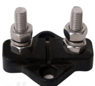 Stromverteiler / Isolierter Anschluß 2 x 6mm schwarz
